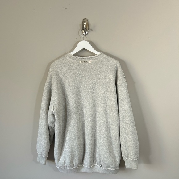 Free People Boyfriend Cardigan Oversized Reversible Jacket Fleece White Grey XS - Picture 11 of 12